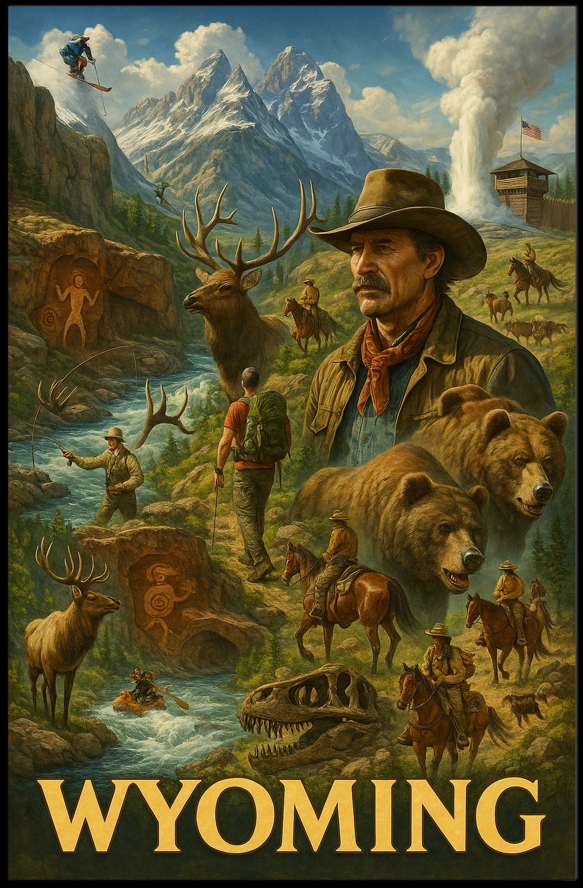 Wyoming Wilderness Adventure Poster