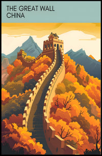 The Great Wall China Travel Poster