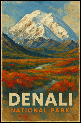 Denali National Park Wanderlust Art Poster