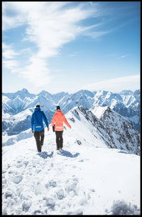 Journey Through The Snowy Peaks Poster