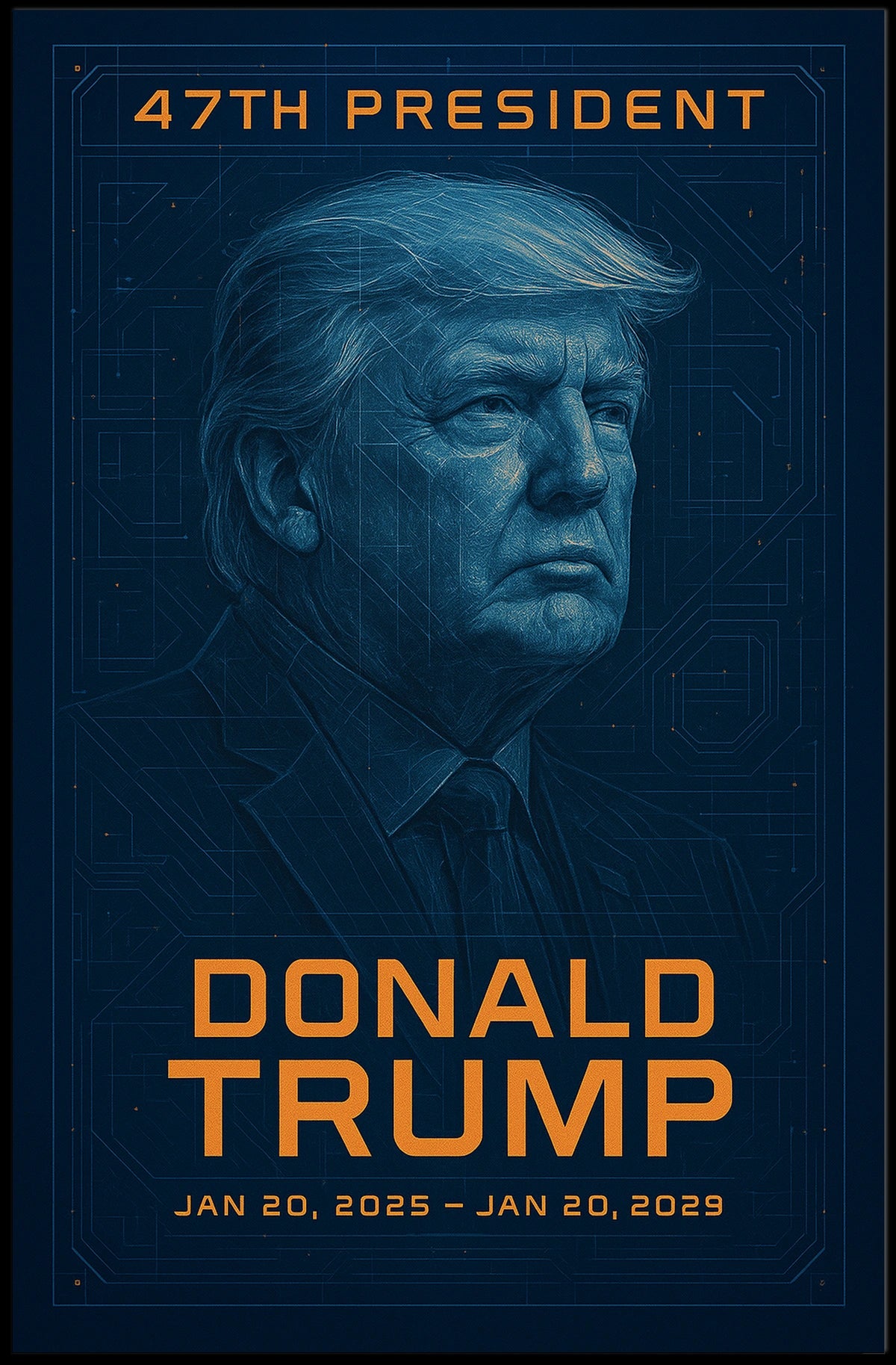 Trump Blueprint Visionary Patriot Poster