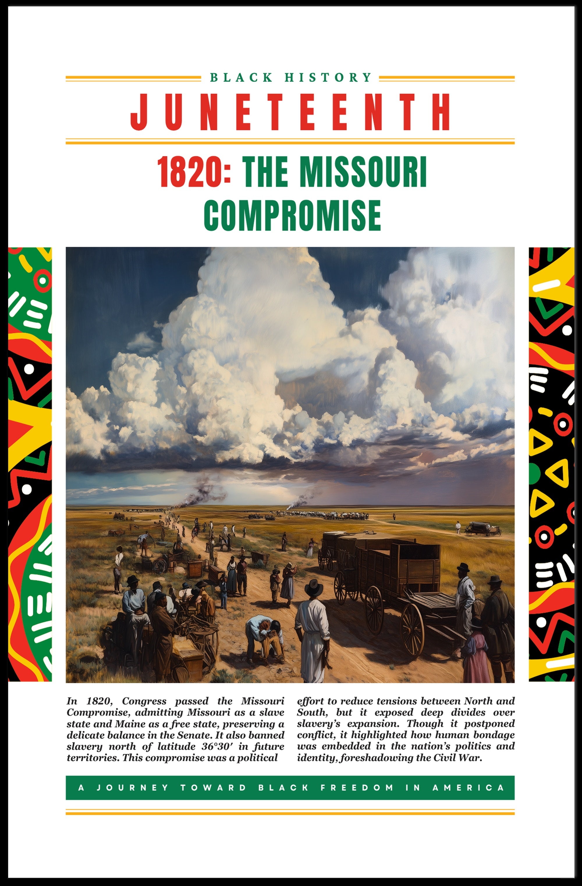 Missouri Compromise 1820 Cultural Heritage Educational Poster