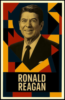 Ronald Reagan 40th President of the United States Abstract Pop Poster