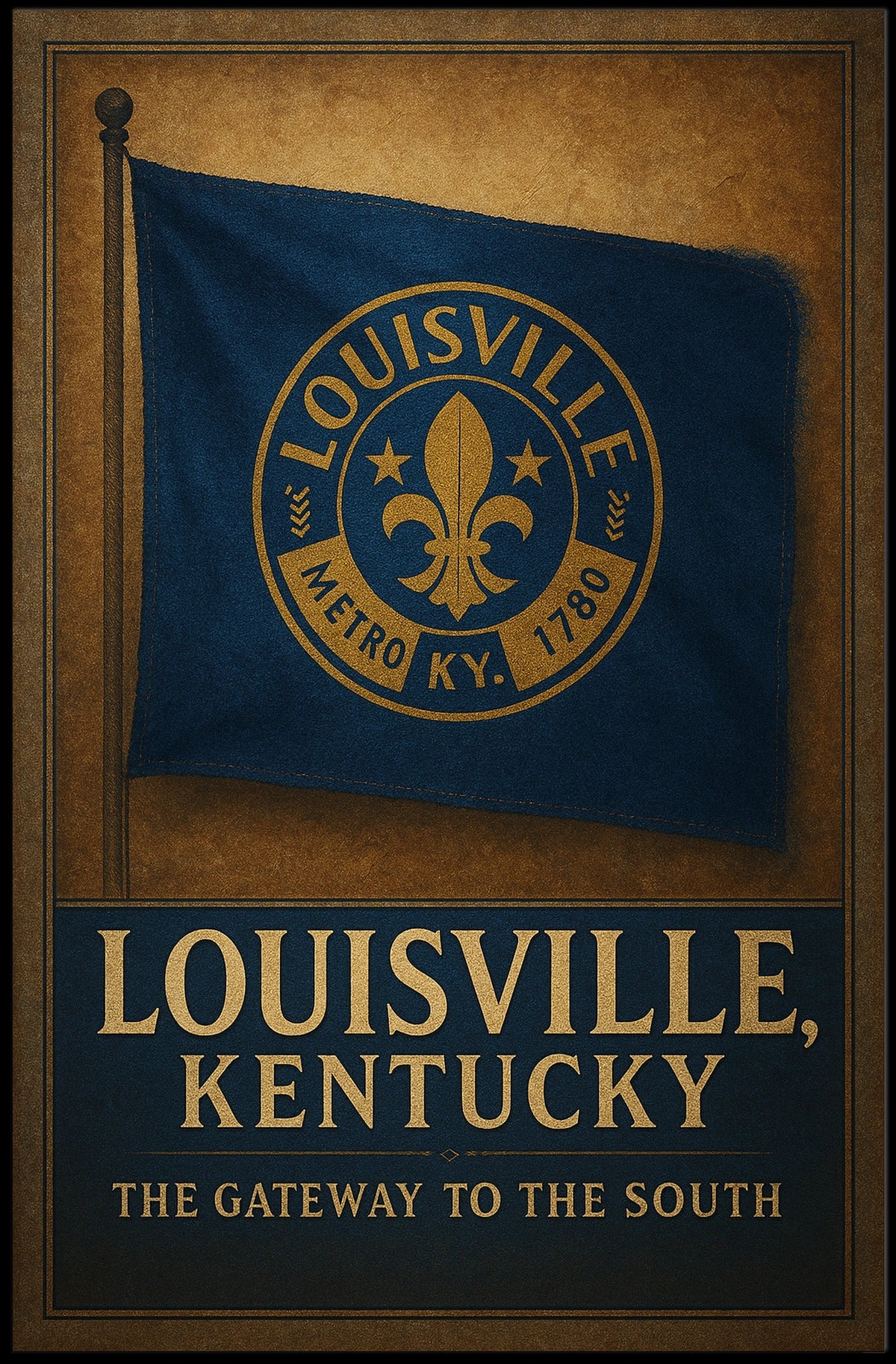 Louisville Kentucky Gateway Cityscape Photography Poster