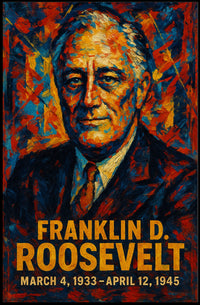 Franklin D. Roosevelt 32nd President of the United States Glitch Hop Art Poster
