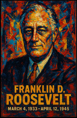 Franklin D. Roosevelt 32nd President of the United States Glitch Hop Art Poster