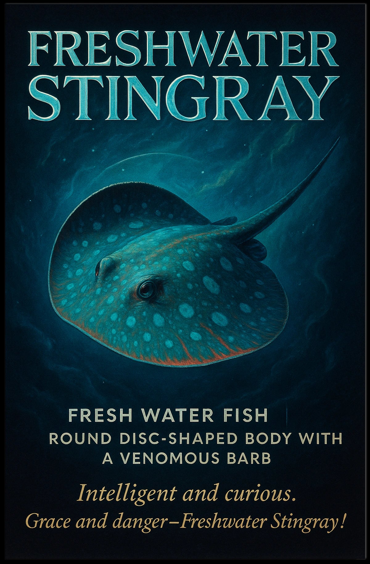 Freshwater Stingray Grace and Danger Poster