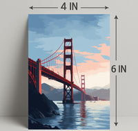 Golden Gate Bridge At Sunset Poster