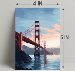 Golden Gate Bridge At Sunset Poster