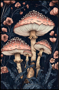 Magic Mushroom Forest in Fantasy or Mythology Poster