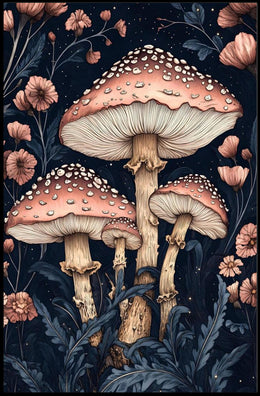Magic Mushroom Forest in Fantasy or Mythology Poster