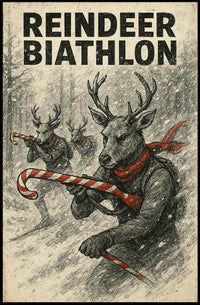 Reindeer Biathlon Poster