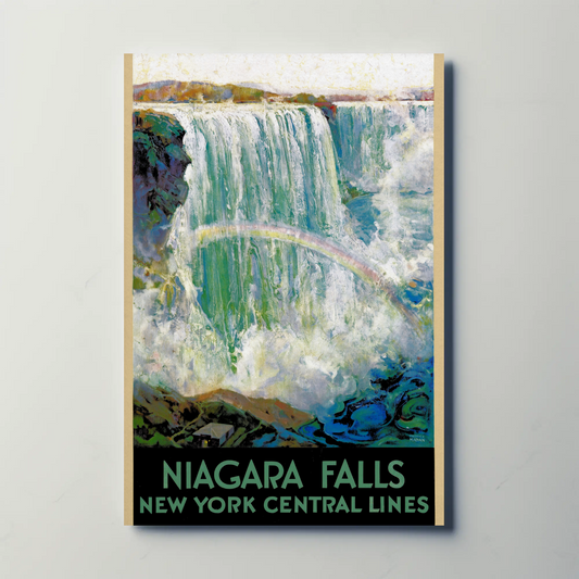 Niagara Falls New York Central Lines Vintage Poster
