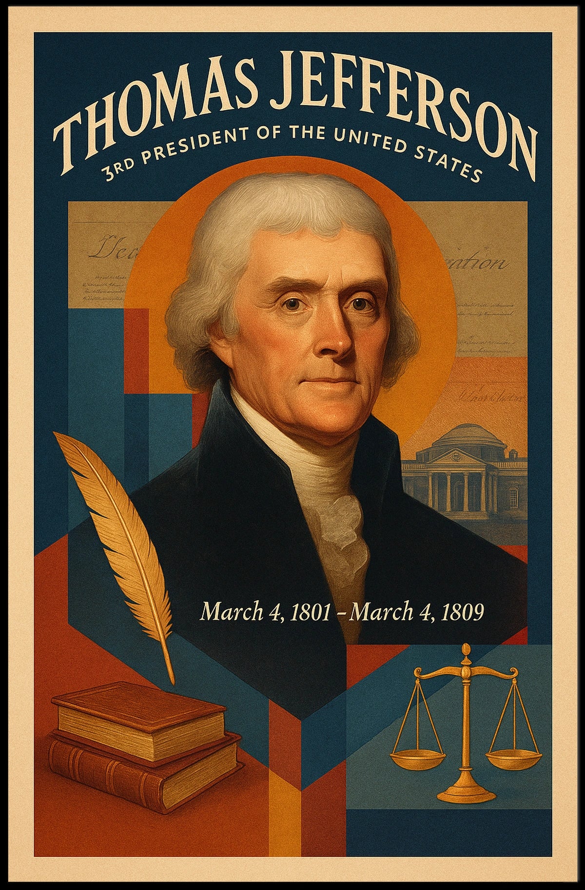 Thomas Jefferson A Legacy of Leadership Poster