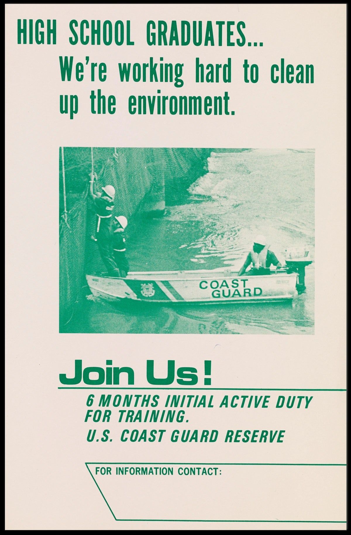 U.S. Coast Guard Reserve Recruitment Military Recruitment Poster