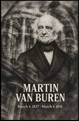 Martin Van Buren 8th President of the United States Double Exposure Poster