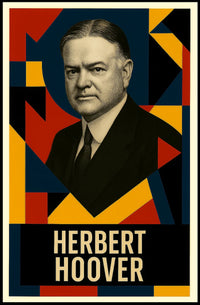 Herbert Hoover 31st President of the United States Abstract Pop Poster
