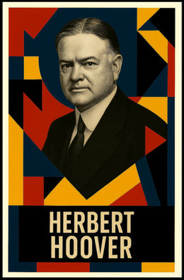 Herbert Hoover 31st President of the United States Abstract Pop Poster