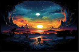 Journey Through A Cosmic Landscape Poster