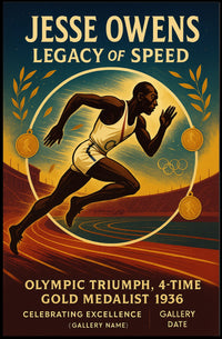 Jesse Owens 1936 Olympics Inspirational Poster Print