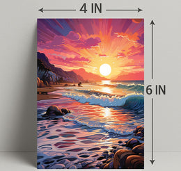 Vibrant Coastal Sunset Poster PosterGoat
