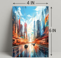 Futuristic Urban Landscape Poster