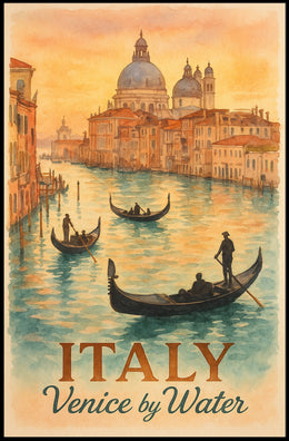 Italy Venice by Water Poster