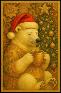 Polar Bear Christmas Poster