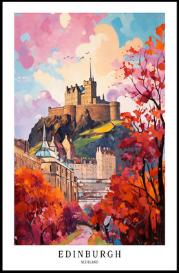 Edinburgh Castle In Autumn Poster