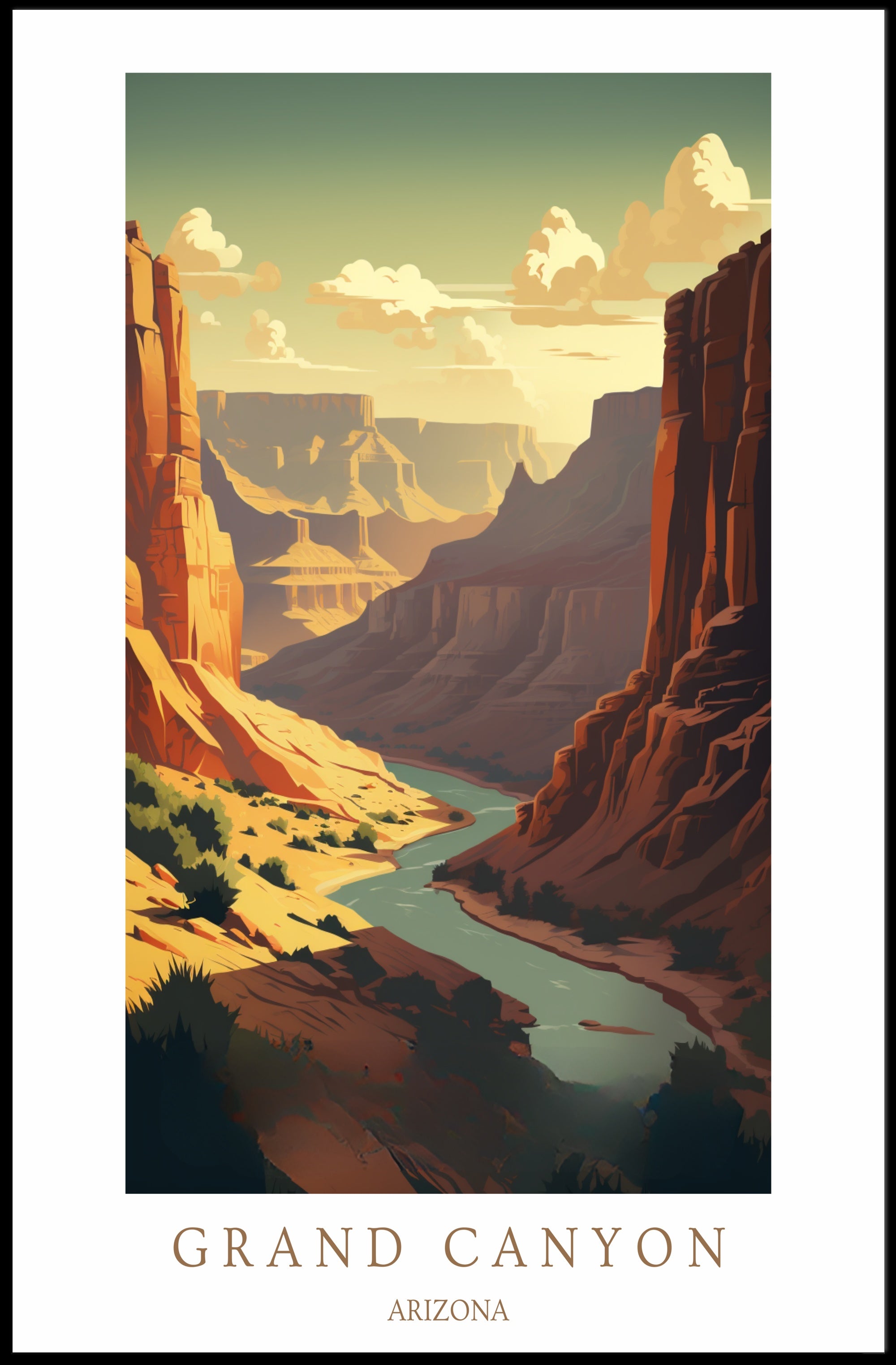 Majestic Grand Canyon Poster PosterGoat