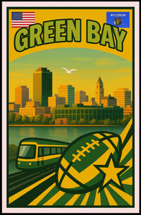 Green Bay Travel Poster PosterGoat
