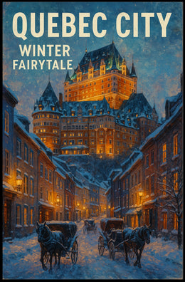 Quebec City Winter Fairytale Poster