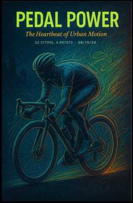 Cycling Energy in Urban Motion Sports Poster PosterGoat