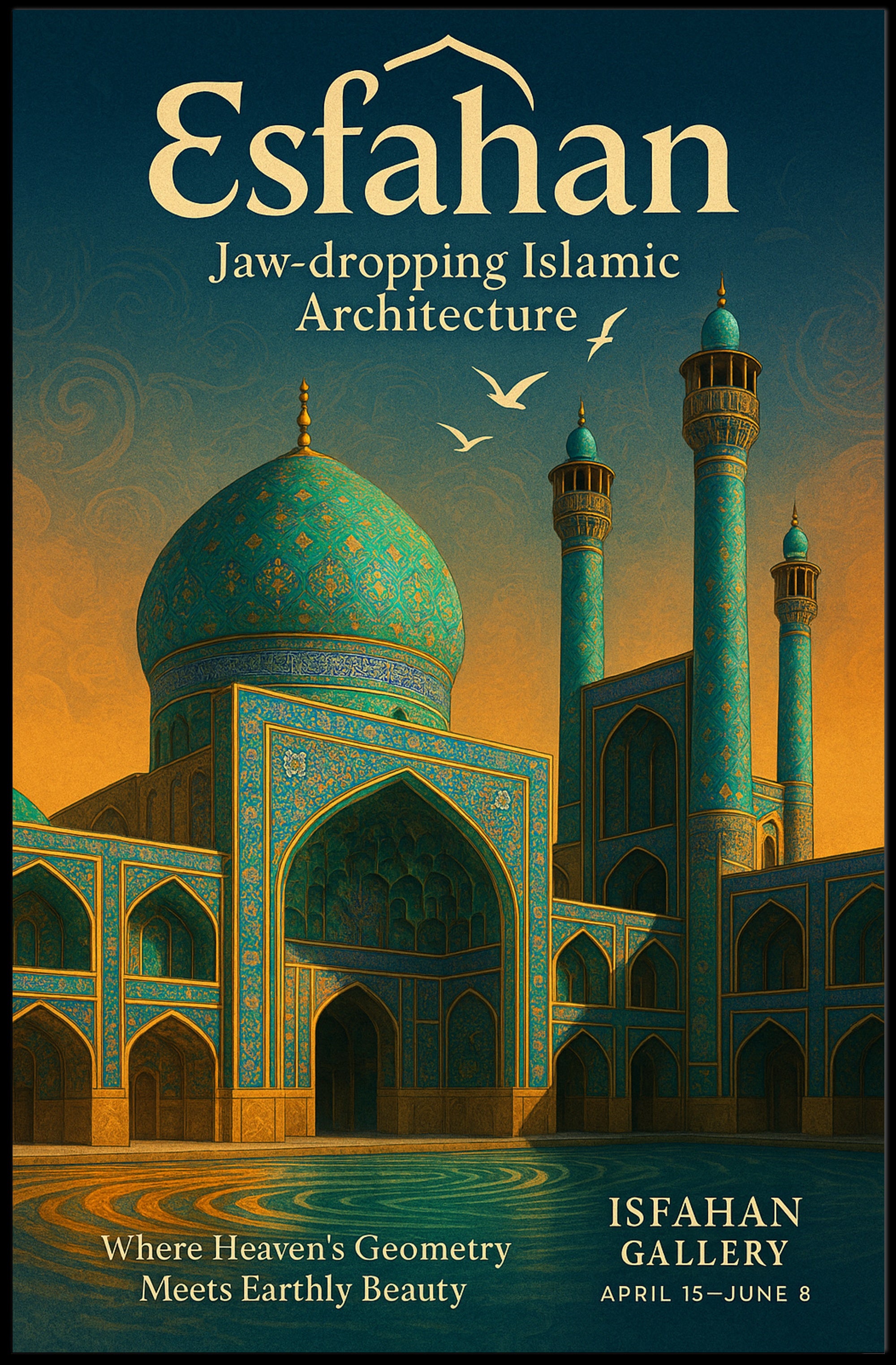 Esfahan – Where Heaven's Geometry Meets Earthly Beauty Poster PosterGoat