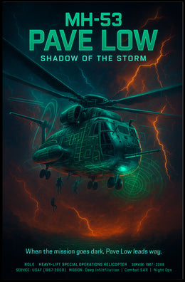 MH-53 Pave Low – Shadow of the Storm Poster PosterGoat
