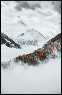 Majestic Autumn Mountain Landscape Poster Print