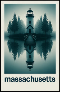 Tranquil Lighthouse in Massachusetts Poster