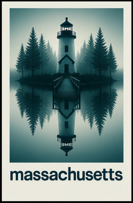 Tranquil Lighthouse in Massachusetts Poster