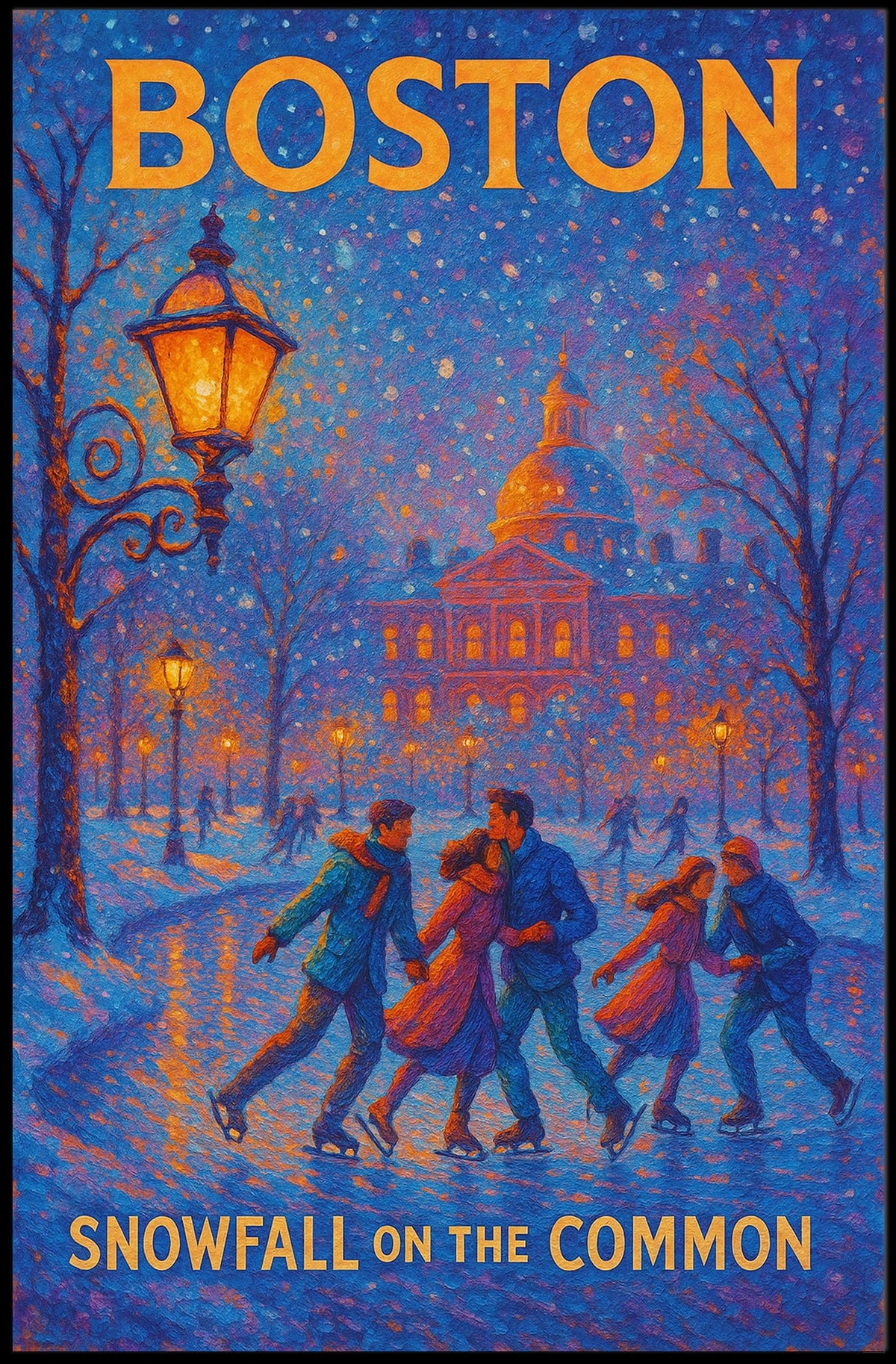 Snowfall On The Common Poster
