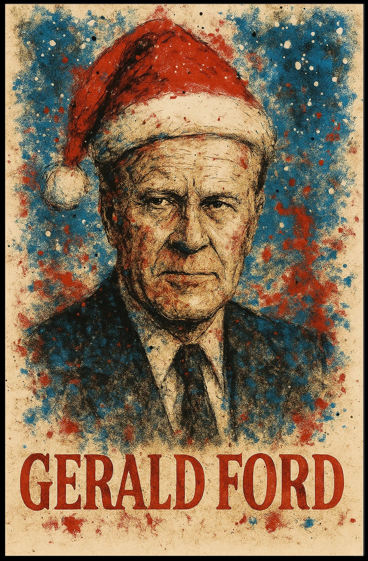 Gerald Ford 38th President of the United States Christmas SeriesPoster