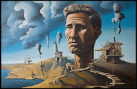 Surreal Face in Desolate Landscape - Abstract or Artistic Poster