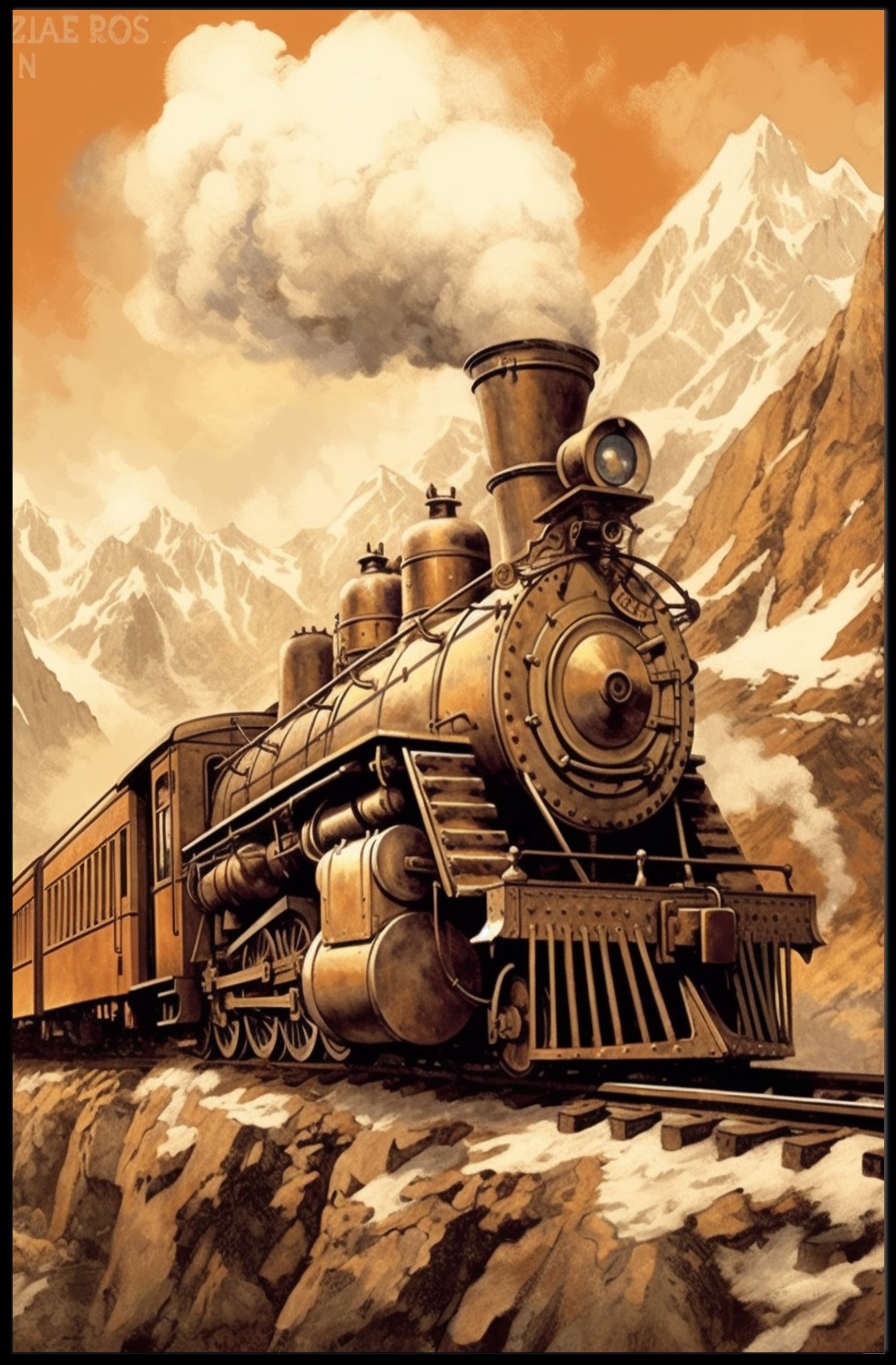 Majestic Steam Train Journey Poster