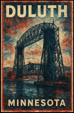 Duluth, Minnesota Iconic Bridge Poster