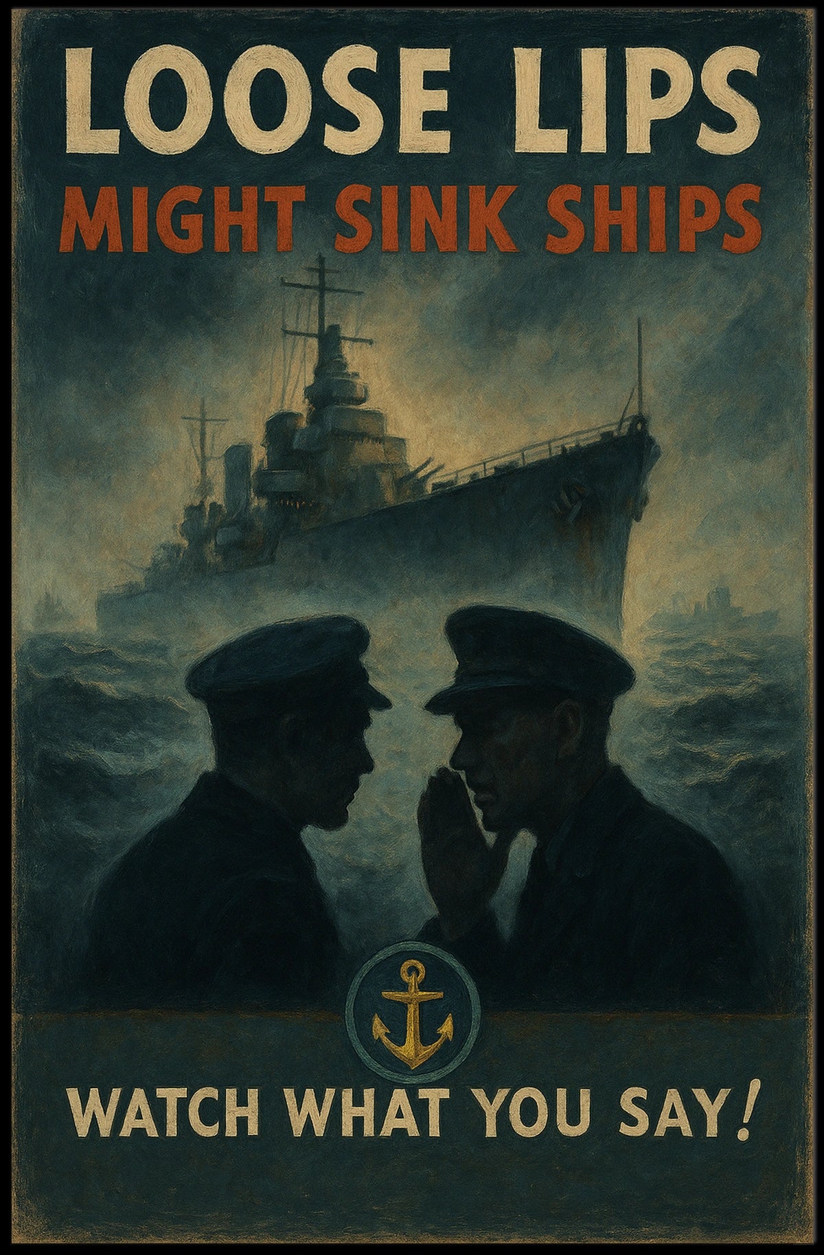 Loose Lips Might Sink Ships Poster