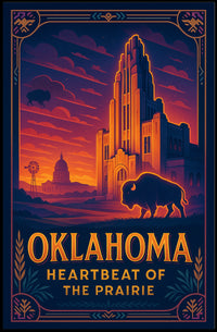 Oklahoma Heartbeat of the Prairie Poster
