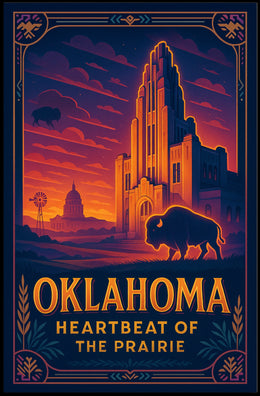 Oklahoma Heartbeat of the Prairie Poster