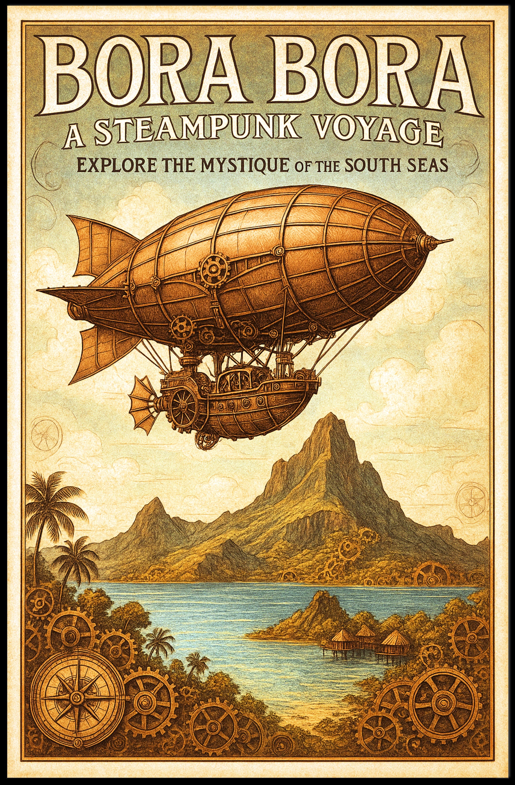 Bora Bora  A Steampunk Voyage Poster PosterGoat