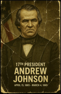 Andrew Johnson 17th President of the United States Damaged Photograph Poster