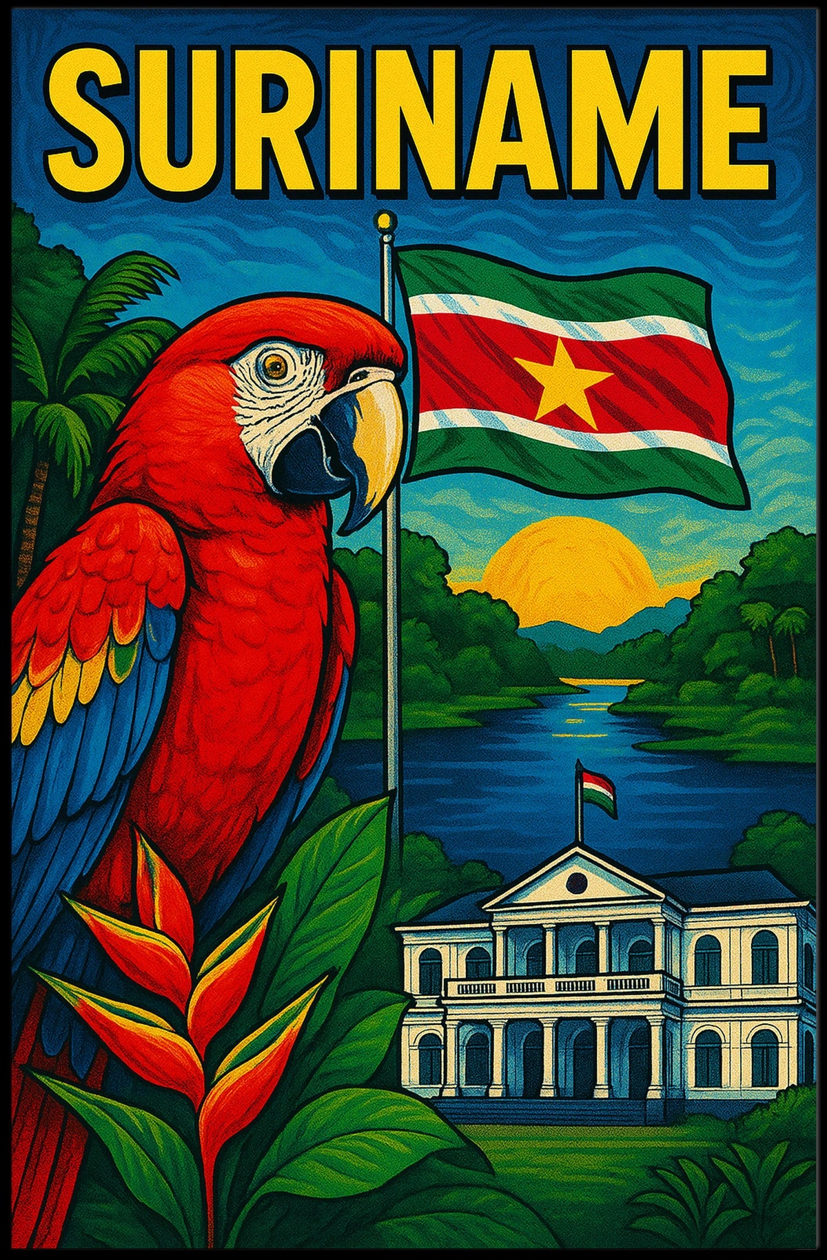 Suriname Tropical Paradise Poster