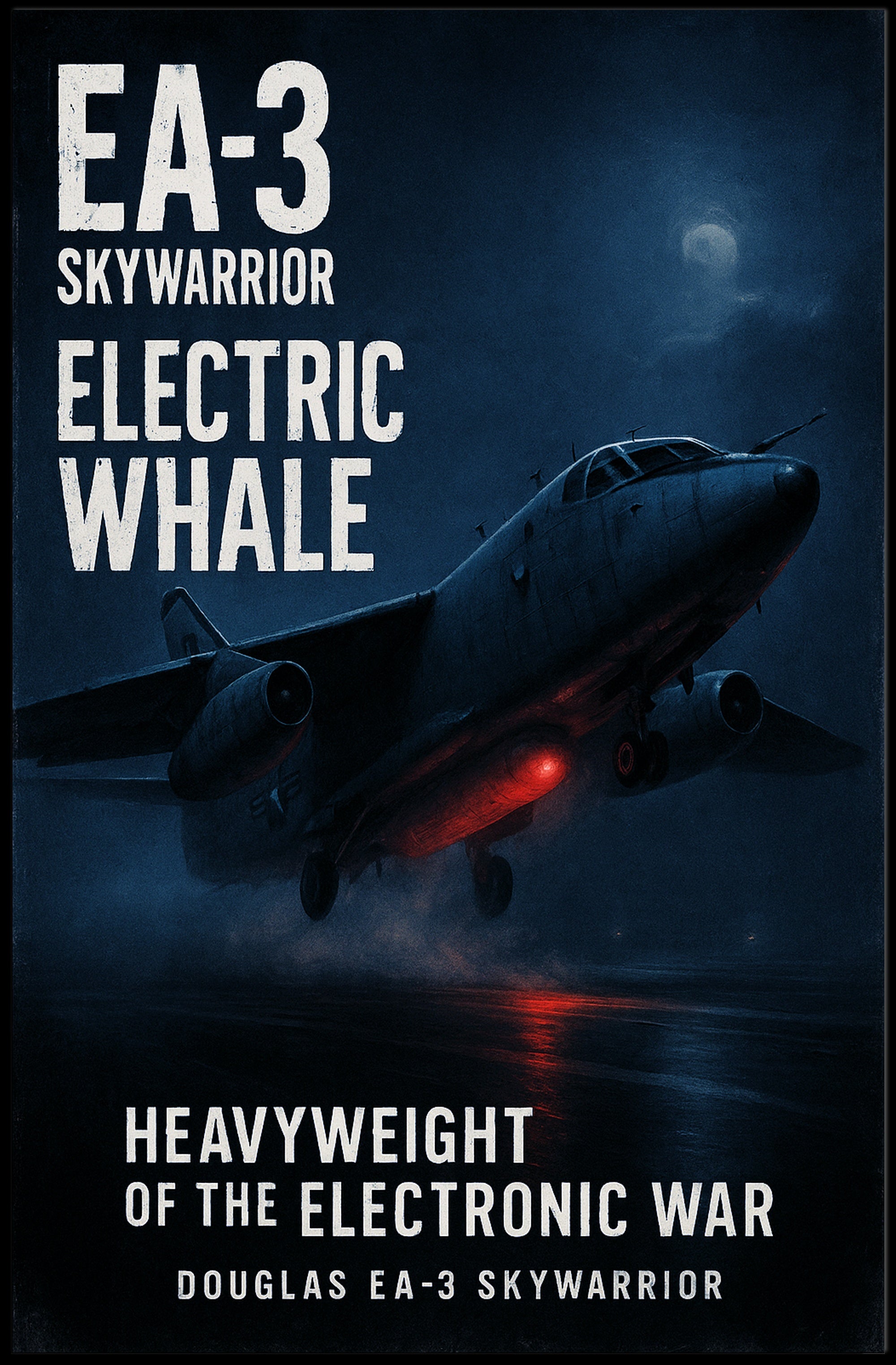 Electric Whale Douglas EA-3 Skywarrior Poster PosterGoat